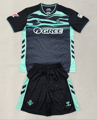 Real Betis 25/26 Black/Blue Third Away Kids Jersey Set