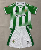 Real Betis 26/27 Green/White Stripes Home Kids Jersey Set