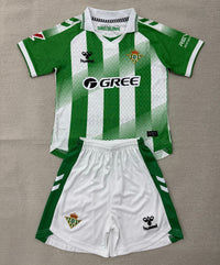 Real Betis 26/27 Green/White Stripes Home Kids Jersey Set