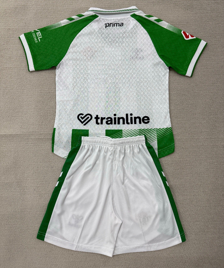 Real Betis 26/27 Green/White Stripes Home Kids Jersey Set