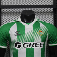 Real Betis 26/27 White/Green Vertical Stripes Home Player Version Jersey