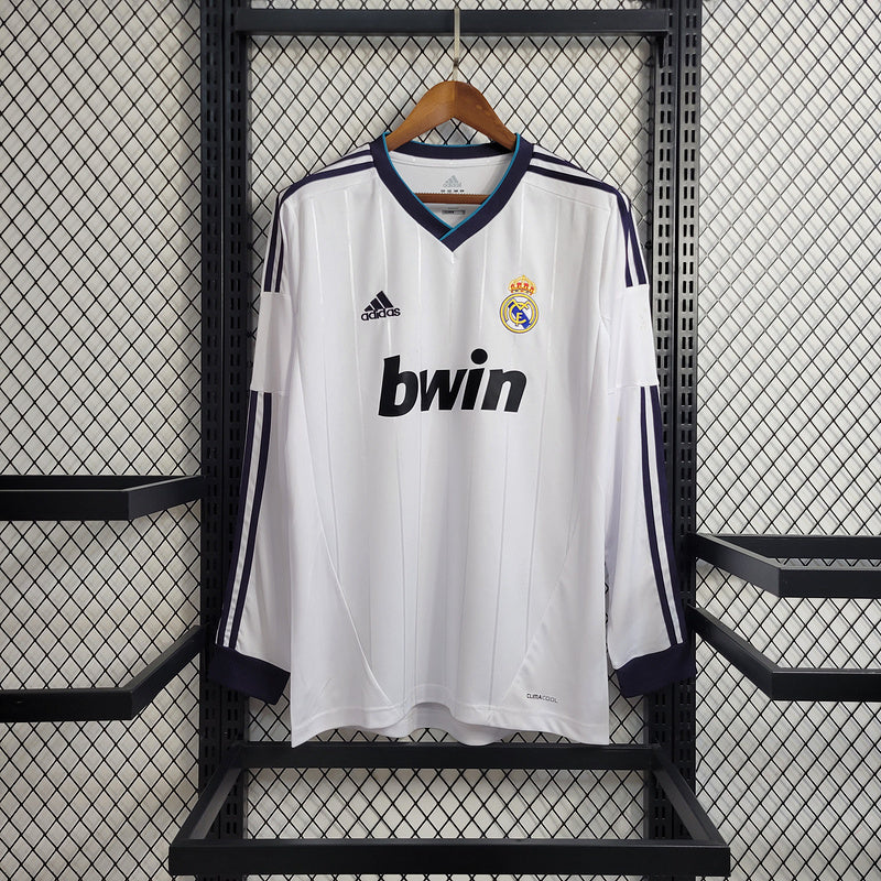 Real Madrid  2012/13 Vintage Retro White Long Sleeve Home Jersey