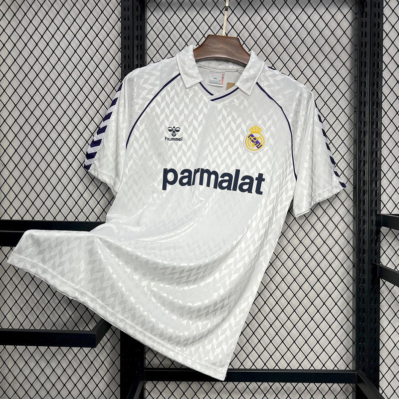 Real Madrid 1988/89 Vintage Retro White Home Jersey