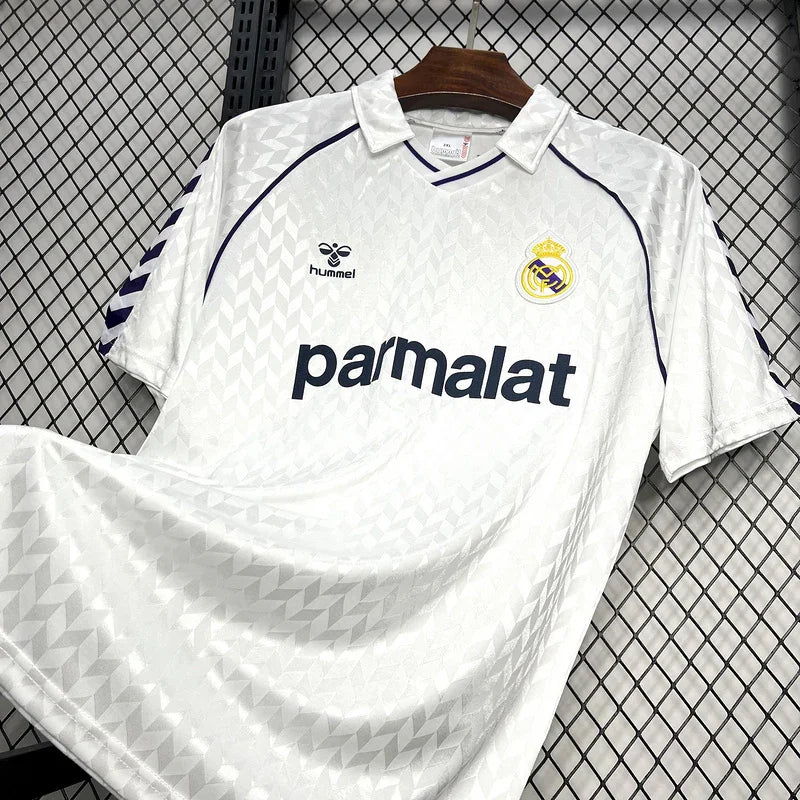 Real Madrid 1988/89 Vintage Retro White Home Jersey