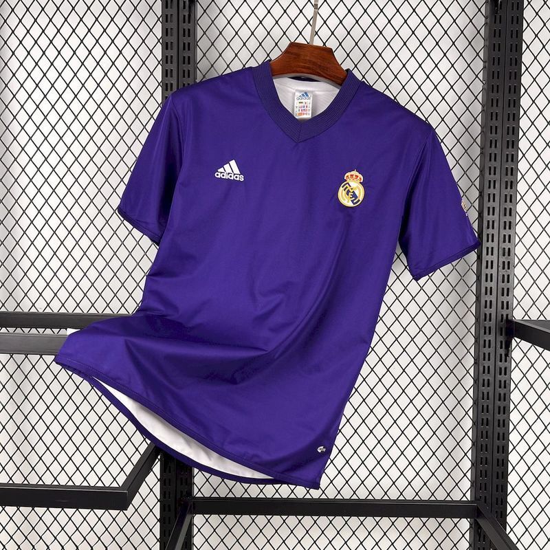 Real Madrid 2002/03 Retro Purple/White Double Sided Style Third Jersey