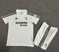 Real Madrid 2002/03 Vintage Retro Home Kids Jersey Set