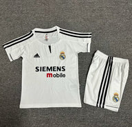 Real Madrid 2003/04 Vintage Retro Home Kids Jersey Set