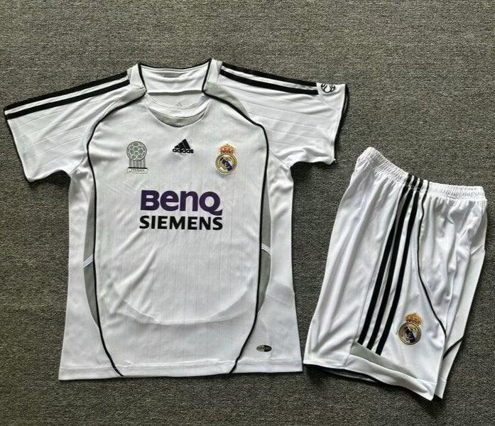 Real Madrid 2006/07 Vintage Retro Home Kids Jersey Set