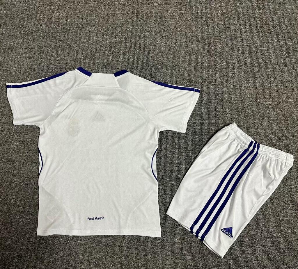 Real Madrid 2007/08 Vintage Retro Home Kids Jersey Set