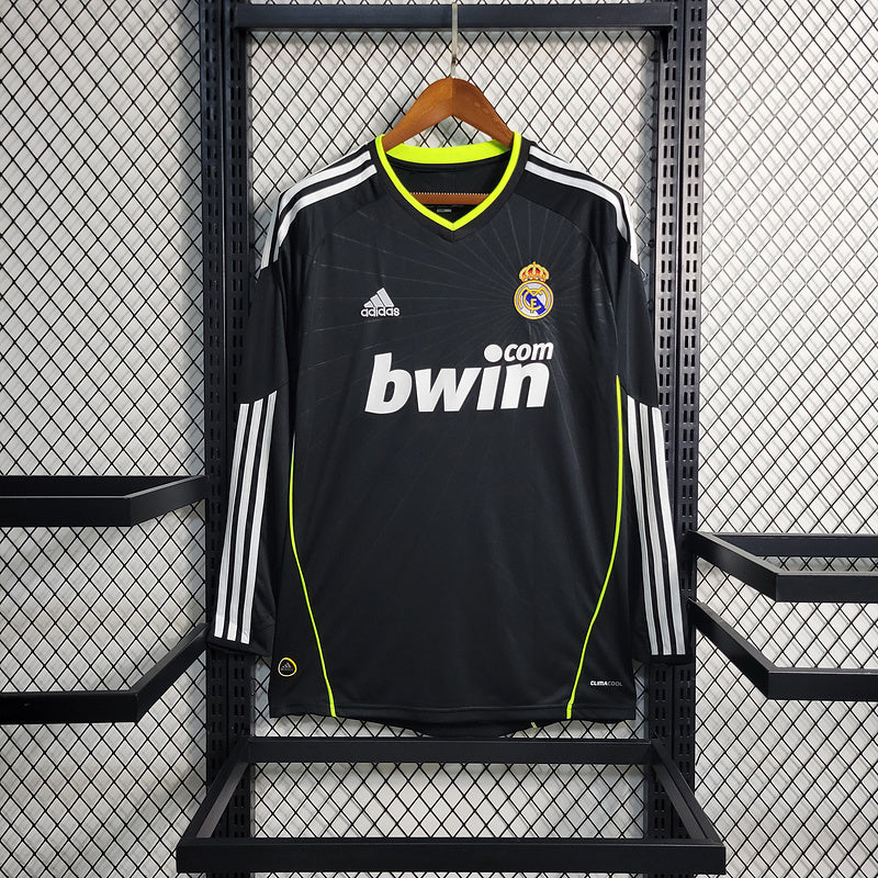 Real Madrid 2010/11 Vintage Retro Black Away Long Sleeve Jersey