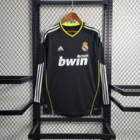 Real Madrid 2010/11 Vintage Retro Black Away Long Sleeve Jersey