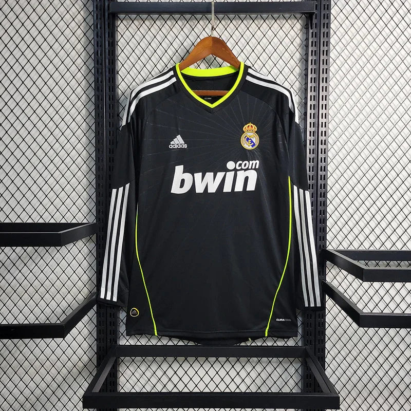 Real Madrid 2010/11 Vintage Retro Black Away Long Sleeve Jersey