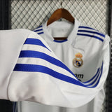 Real Madrid 2010/11 Vintage Retro White Home Long Sleeve Jersey