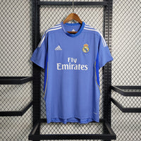 Real Madrid 2013/14 Vintage Retro Blue Away Jersey