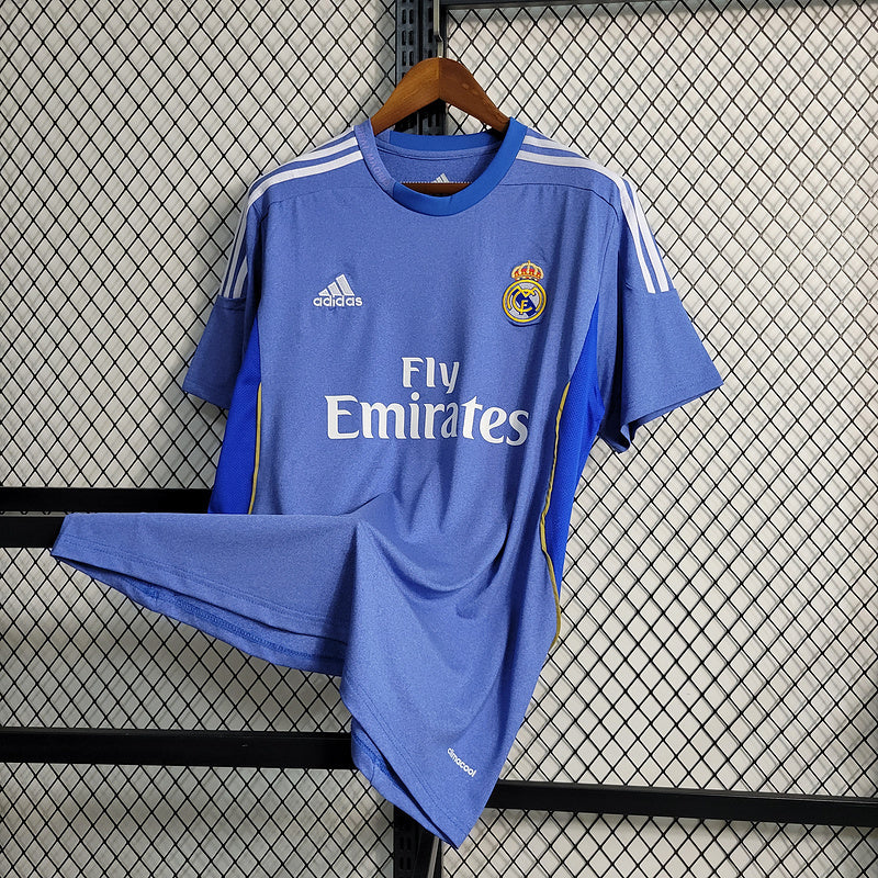 Real Madrid 2013/14 Vintage Retro Blue Away Jersey