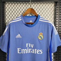 Real Madrid 2013/14 Vintage Retro Blue Away Jersey