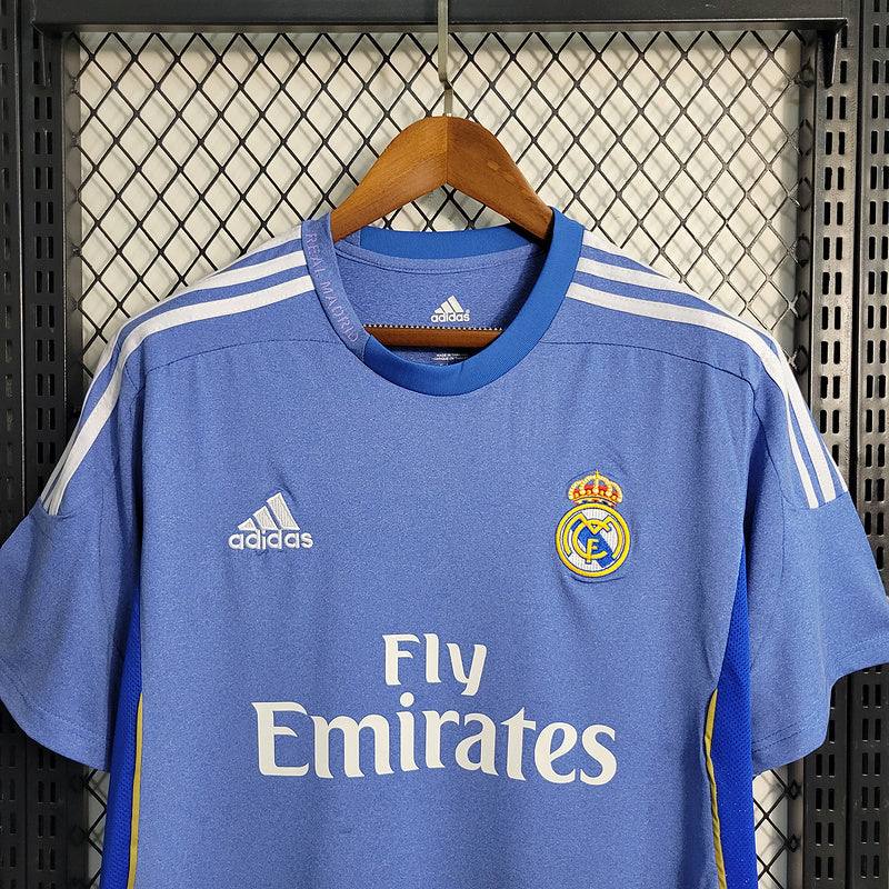 Real Madrid 2013/14 Vintage Retro Blue Away Jersey