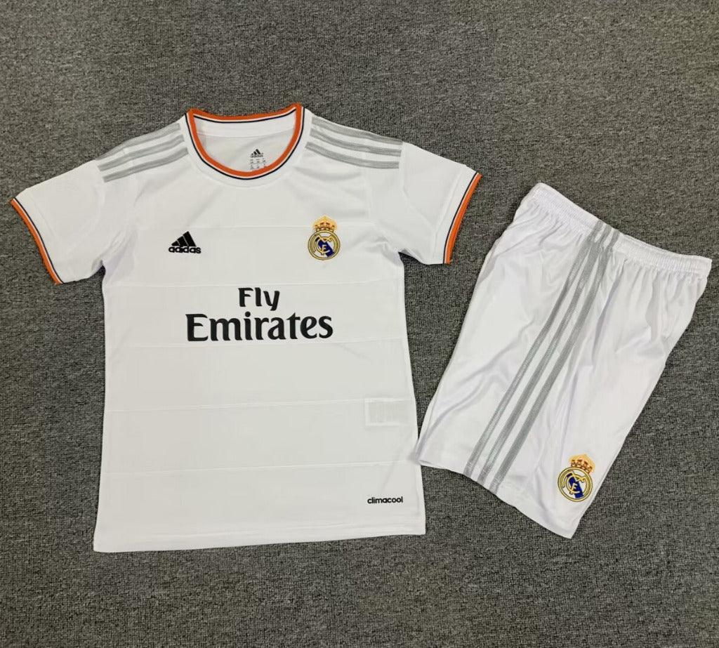 Real Madrid 2013/14 Vintage Retro Home Kids Jersey Set