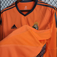 Real Madrid 2013/14 Vintage Retro Orange Second Away Long Sleeved Jersey