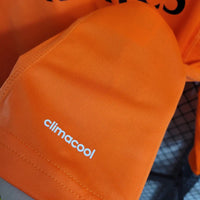 Real Madrid 2013/14 Vintage Retro Orange Second Away Long Sleeved Jersey