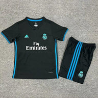 Real Madrid 2016/17 Vintage Retro Black Away Kids Jersey Set