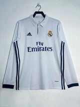 Real Madrid 2016/17 Vintage Retro Home Long Sleeve Jersey - Concept Kits