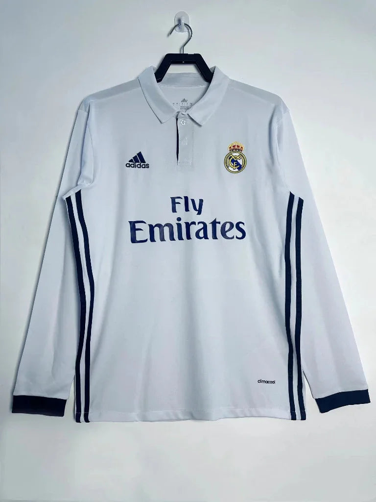 Real Madrid 2016/17 Vintage Retro Home Long Sleeve Jersey - Concept Kits