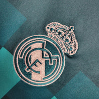 Real Madrid 2017/18 Vintage Retro Blue Second Guest Long Sleeve Jersey