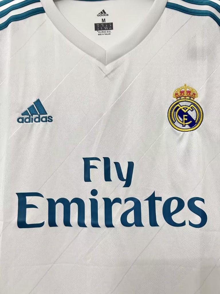 Real Madrid 2017/18 Vintage Retro Home Long Sleeve Jersey - Concept Kits