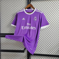 Real Madrid 2017/18 Vintage Retro Purple Away Jersey