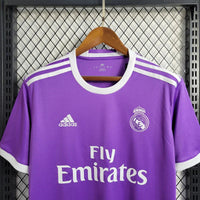 Real Madrid 2017/18 Vintage Retro Purple Away Jersey
