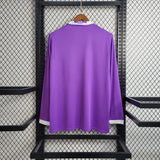 Real Madrid 2017/18 Vintage Retro Purple Away Long Sleeve Jersey