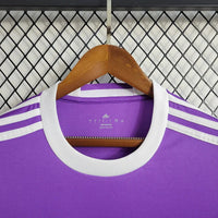 Real Madrid 2017/18 Vintage Retro Purple Away Long Sleeve Jersey