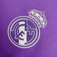 Real Madrid 2017/18 Vintage Retro Purple Away Long Sleeve Jersey