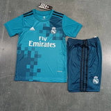 Real Madrid 2017/18 Vintage Retro Third Away Kids Jersey Set