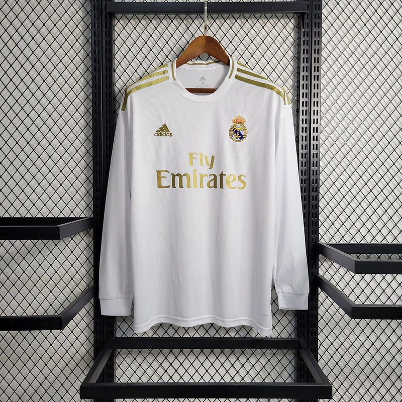 Real Madrid 2019/20 Vintage Retro Home Stadium Long Sleeve Jersey