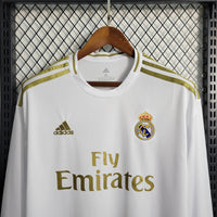 Real Madrid 2019/20 Vintage Retro Home Stadium Long Sleeve Jersey