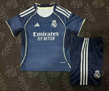 Real Madrid 25/26 Black Away Kids Jersey Set