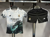 Real Madrid 25/26 Black Dragon Kids Jersey Set