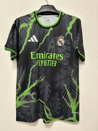 Real Madrid 25/26 Black/Green Leaf Prematch Jersey