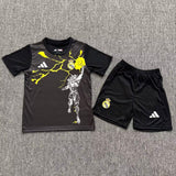 Real Madrid 25/26 Black Pre-Match Kids Jersey Set