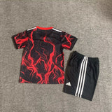 Real Madrid 25/26 Black/Red/White Dragon Kids Jersey Set