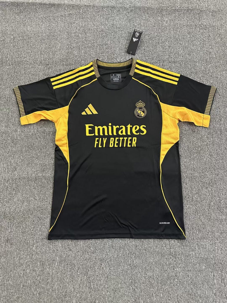 Real Madrid 25/26 Black/Yellow Away Jersey