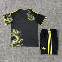 Real Madrid 25/26 Black/Yellow Special Edition Kids Jersey Set