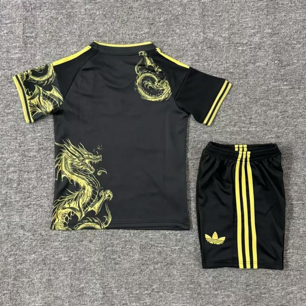 Real Madrid 25/26 Black/Yellow Special Edition Kids Jersey Set