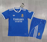 Real Madrid 25/26 Blue Away Kids Jersey Set