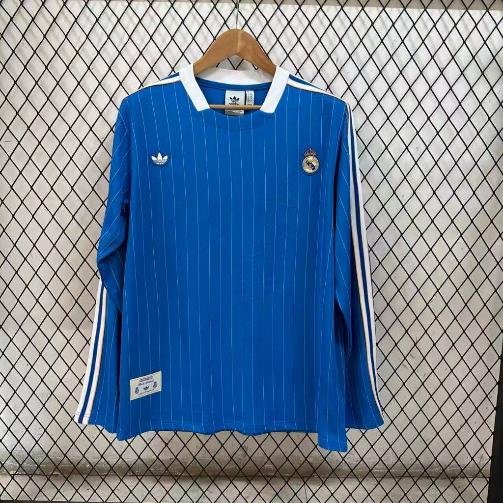 Real Madrid 25/26 Blue Retro Third Long Sleeve Jersey