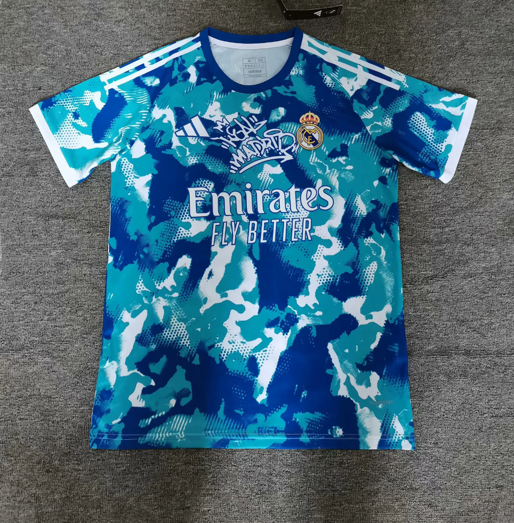 Real Madrid 25/26 Blue Watercolor Special Edition Jersey - Concept Kits