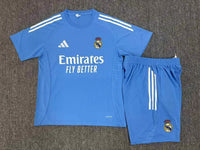 Real Madrid 25/26 Blue/White Stripe Kids Training Jersey Set
