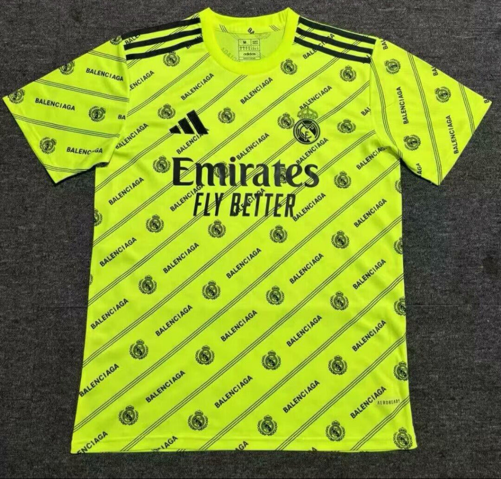 Real Madrid 25/26 Fluorescent Green Co-branded Jersey - Concept Kits